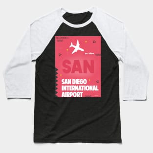 San Diego SAN airport code Baseball T-Shirt